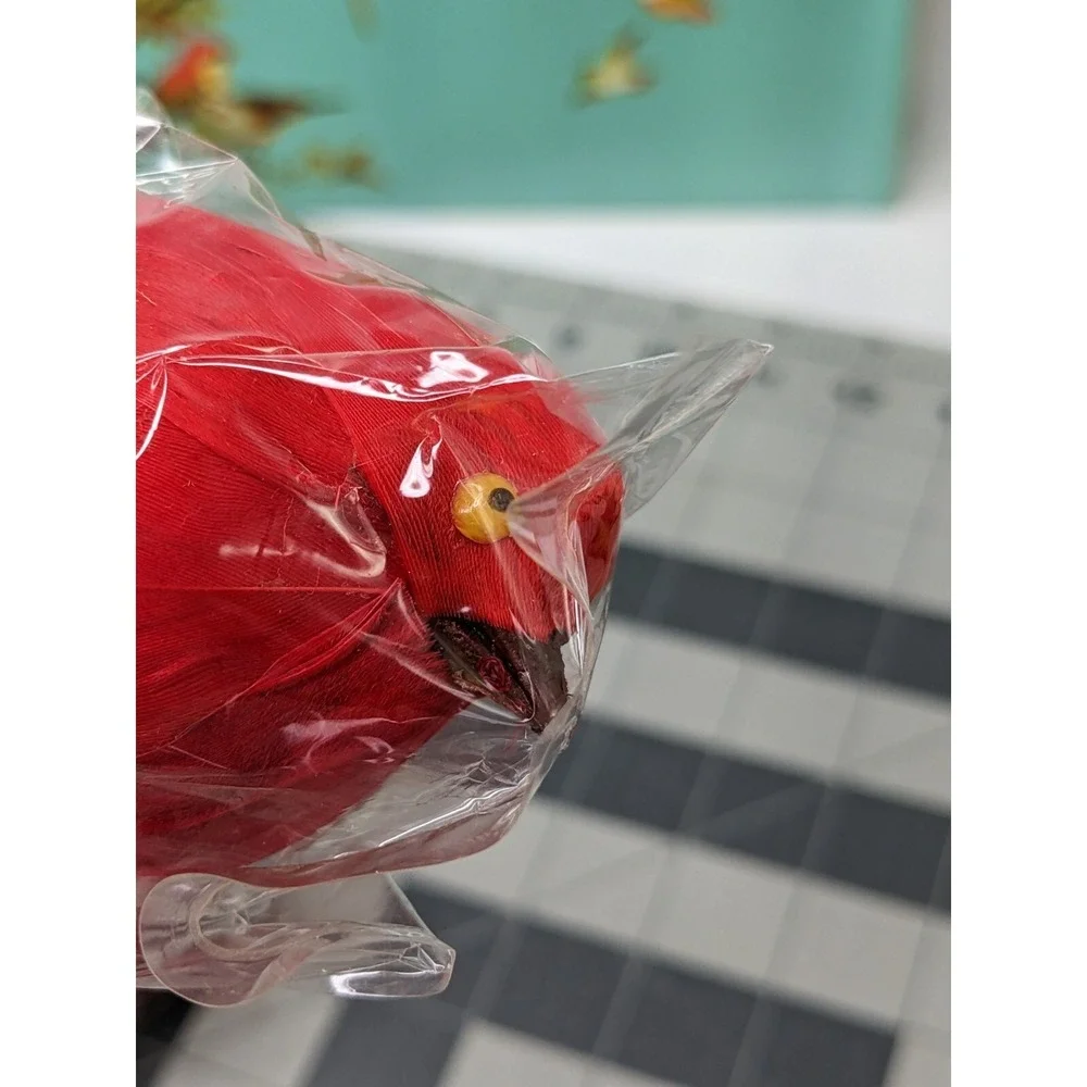 Red Bird Ornament‎ Figure Lot and Cute Box